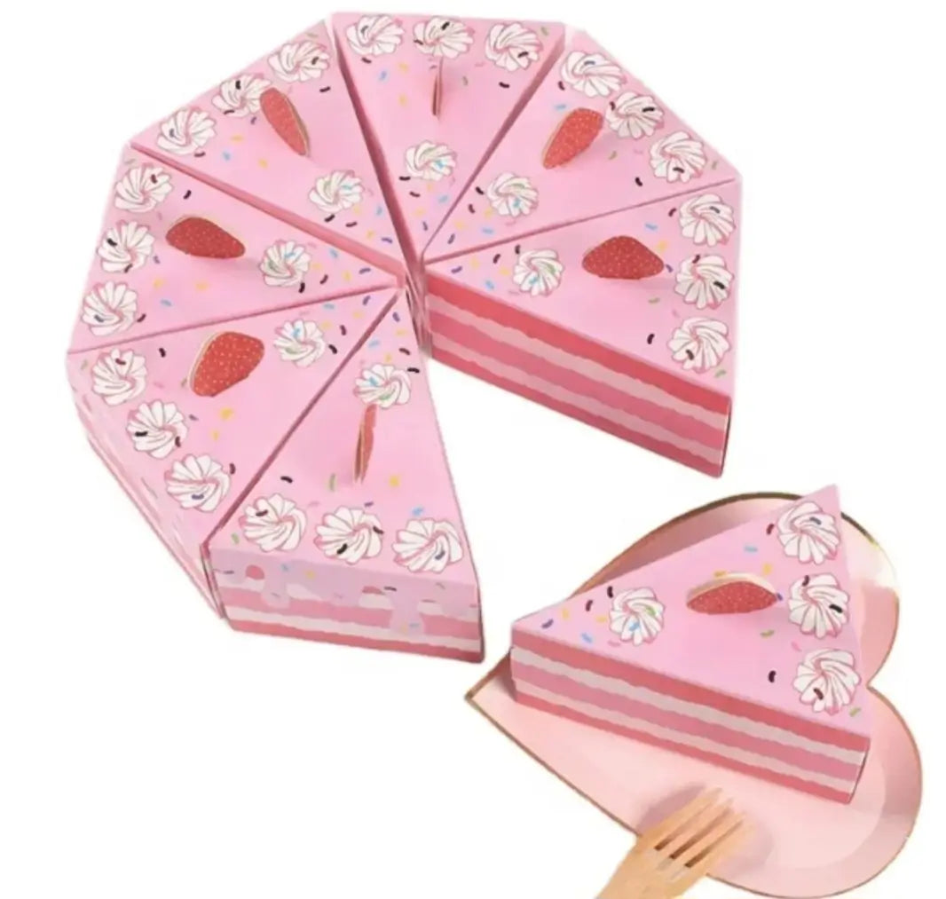 16 Roze Taartpunt Traktatie Doosjes – 