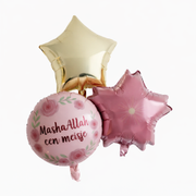 Heliumballonnen Tros – MashaAllah een meisje (3 ballonnen)