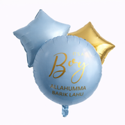Heliumballonnen Tros – It’s a Boy (Allahumma Barik Lahu) (3 ballonnen)