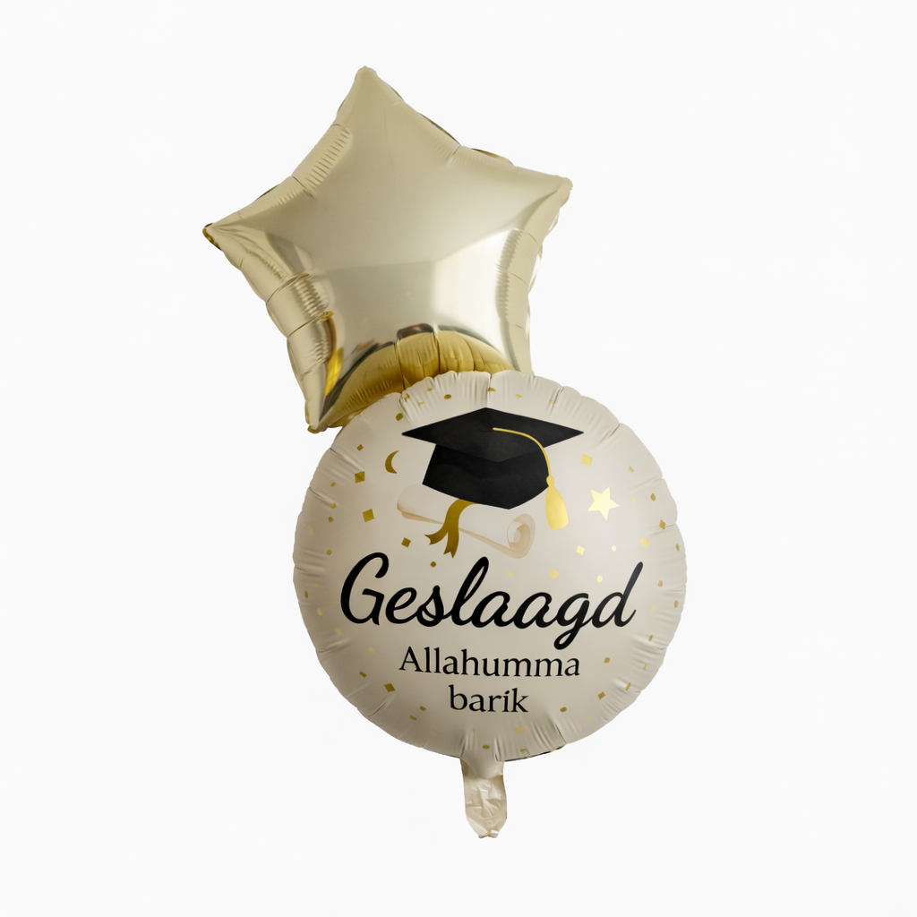 Heliumballonnen Tros – Geslaagd (Allahumma Barik)