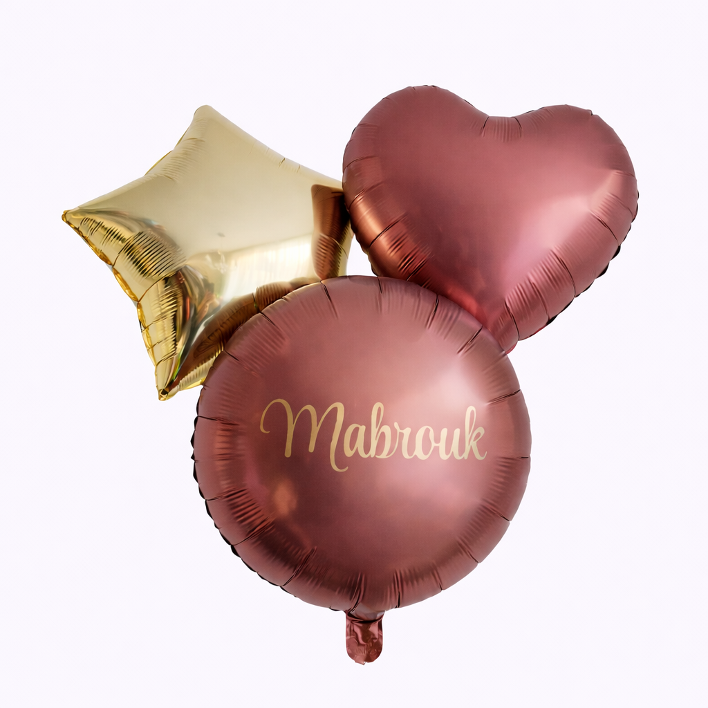 Heliumballonnen Tros – Mabrouk (3 ballonnen)