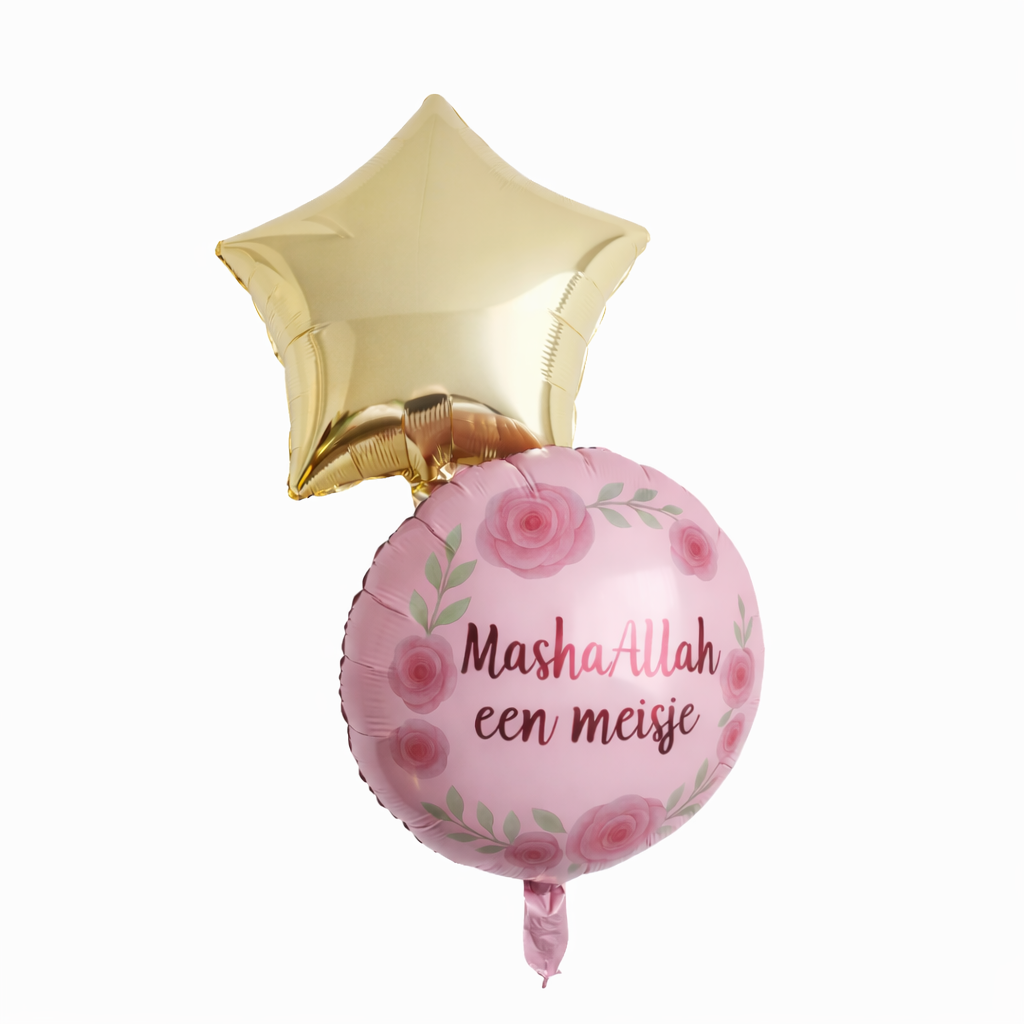 Heliumballonnen Tros – MashaAllah een meisje