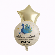 Heliumballonnen Tros – Allahumma Barik (Ik ben zo trots als een pauw op jou)