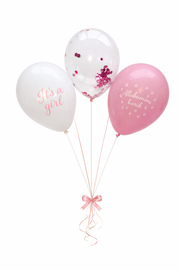 Ballonnen Set Geboorte Meisje – It’s a Girl & Allahumma Barik (12 stuks)