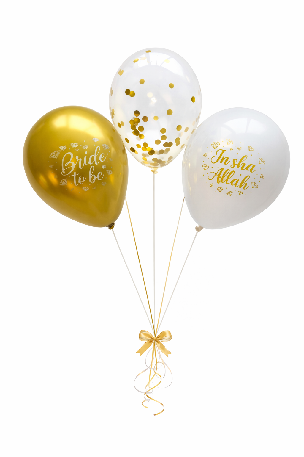 Ballonnen Set Bride to Be Goud – In sha Allah (12 stuks)