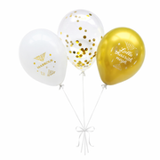 Mabrouk Lalla Thasrith Negh Ballonnen Set – Goud & Wit (12 stuks)