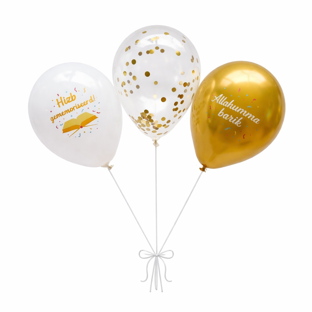 Hizb Gememoriseerd Ballonnen Set – Allahumma Barik (12 stuks)