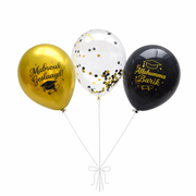 Graduation Ballonnen Set – Mabrouk Geslaagd & Allahumma Barik (12 stuks)