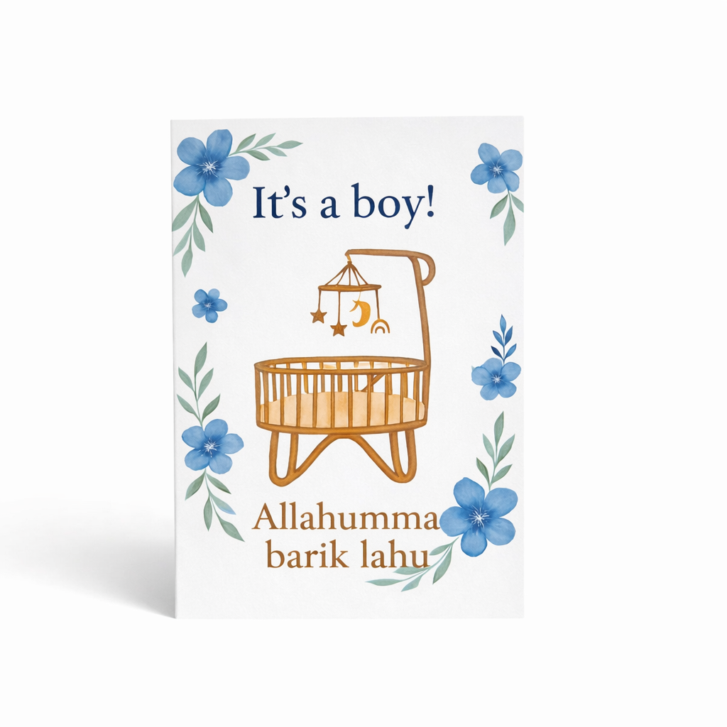 It’s a Boy! – Luxe Geboortekaart met Dua