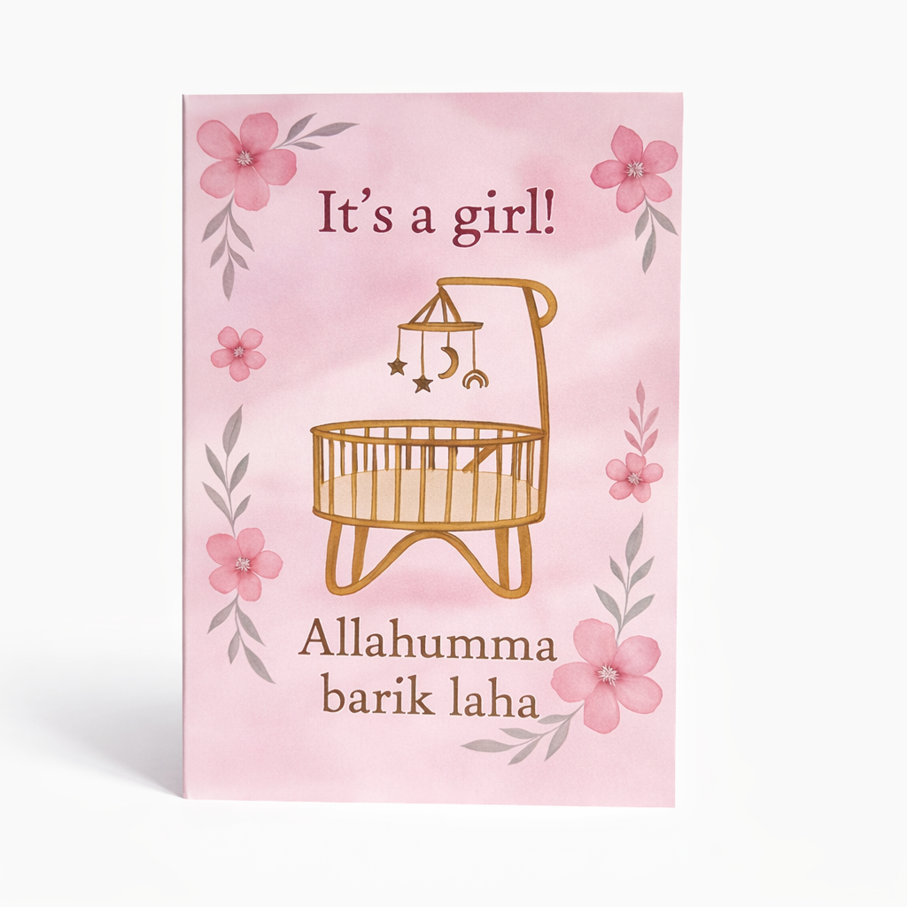 It’s a Girl! – Luxe Geboortekaart met Dua