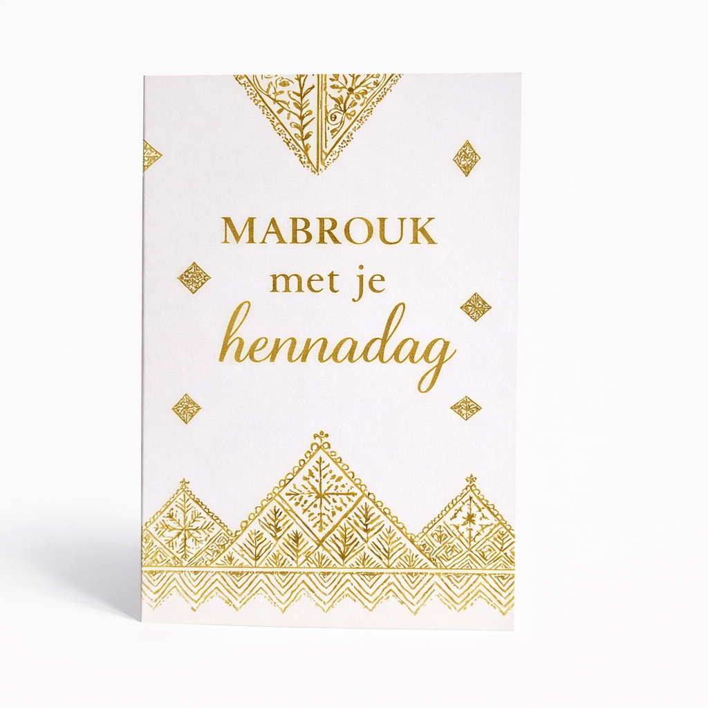 Mabrouk met je Hennadag – Luxe Felicitatiekaart