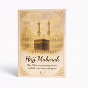 Hajj Mubarak Wenskaart – Luxe Felicitatiekaart voor een Spirituele Reis