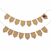 Mabrouk Geslaagd Slinger – Jute Banner met Gouden Letters