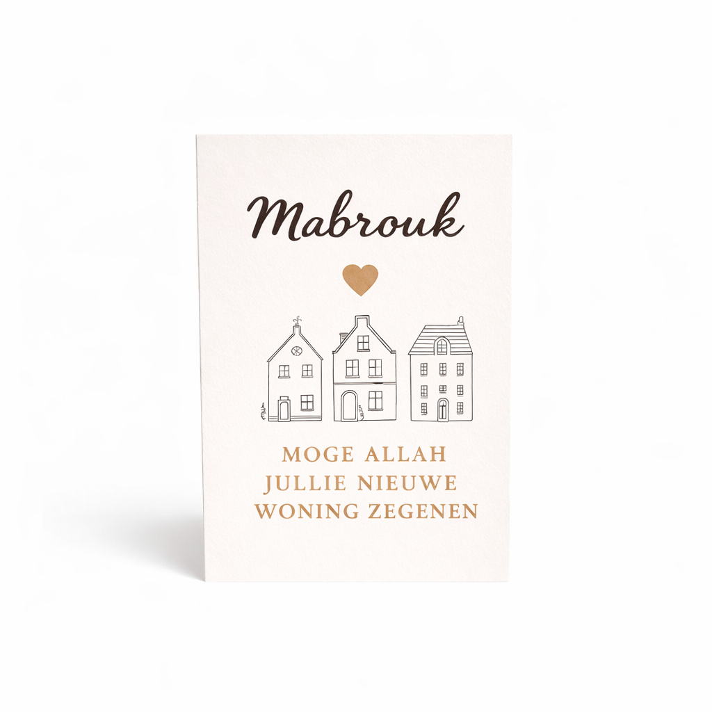 Mabrouk Wenskaart – Luxe Felicitatiekaart voor Nieuwe Woning