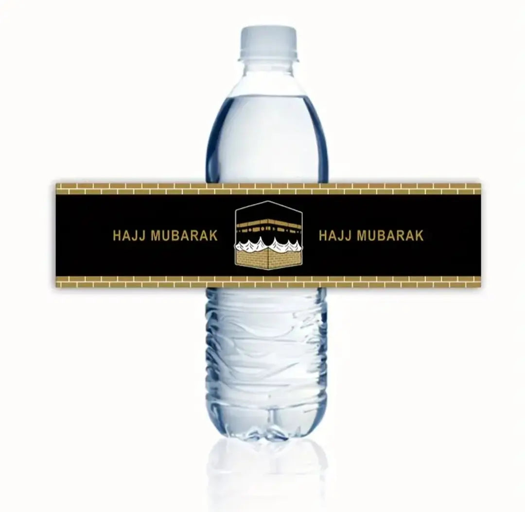 Hajj Mubarak Waterfles Labels