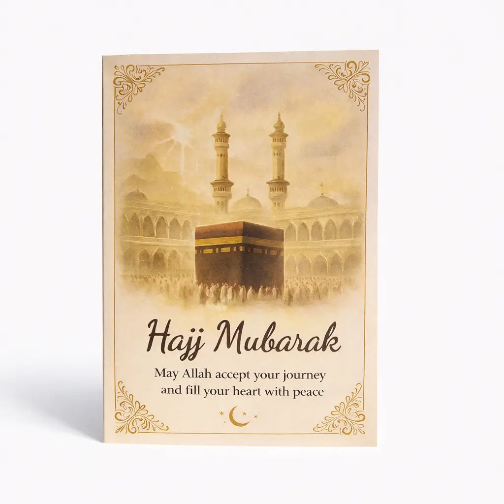 Hajj Mubarak Wenskaart