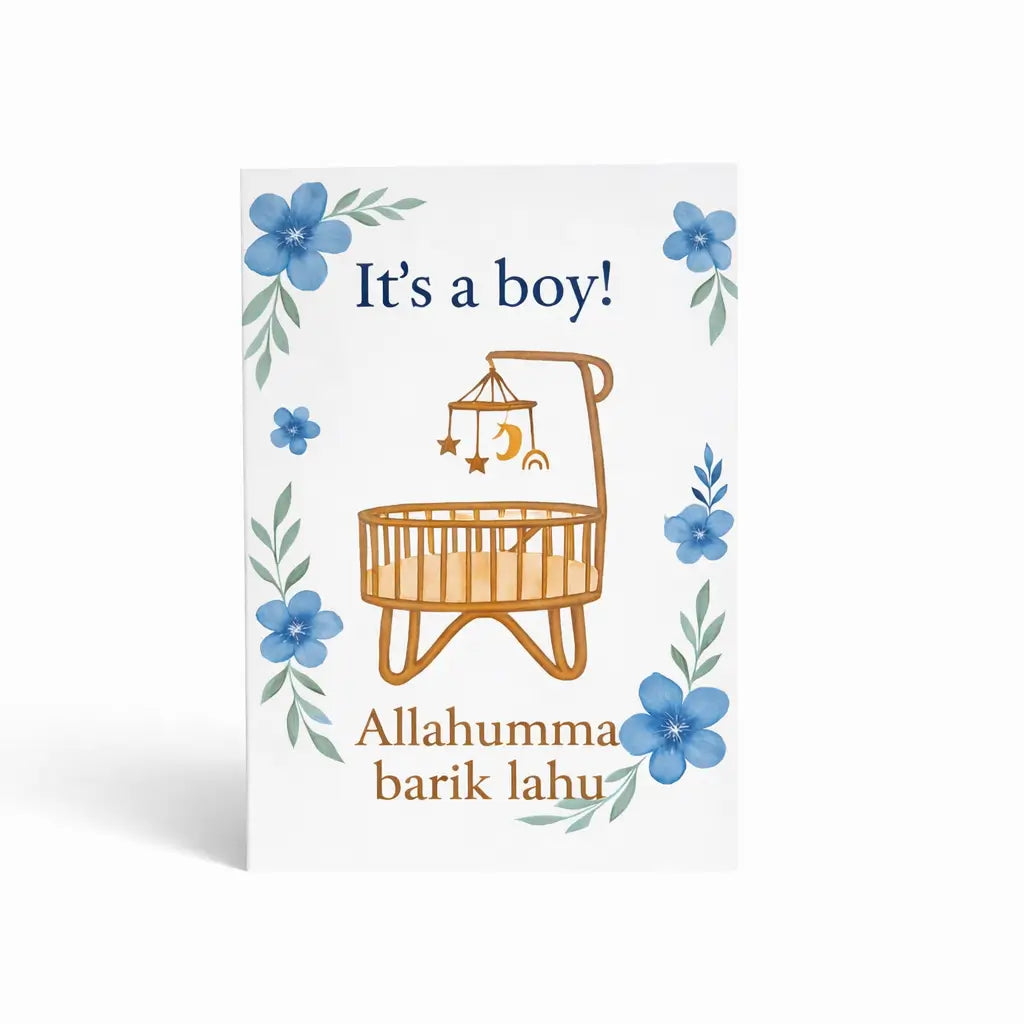 It’s a Boy – Luxe Geboortekaart met Dua
