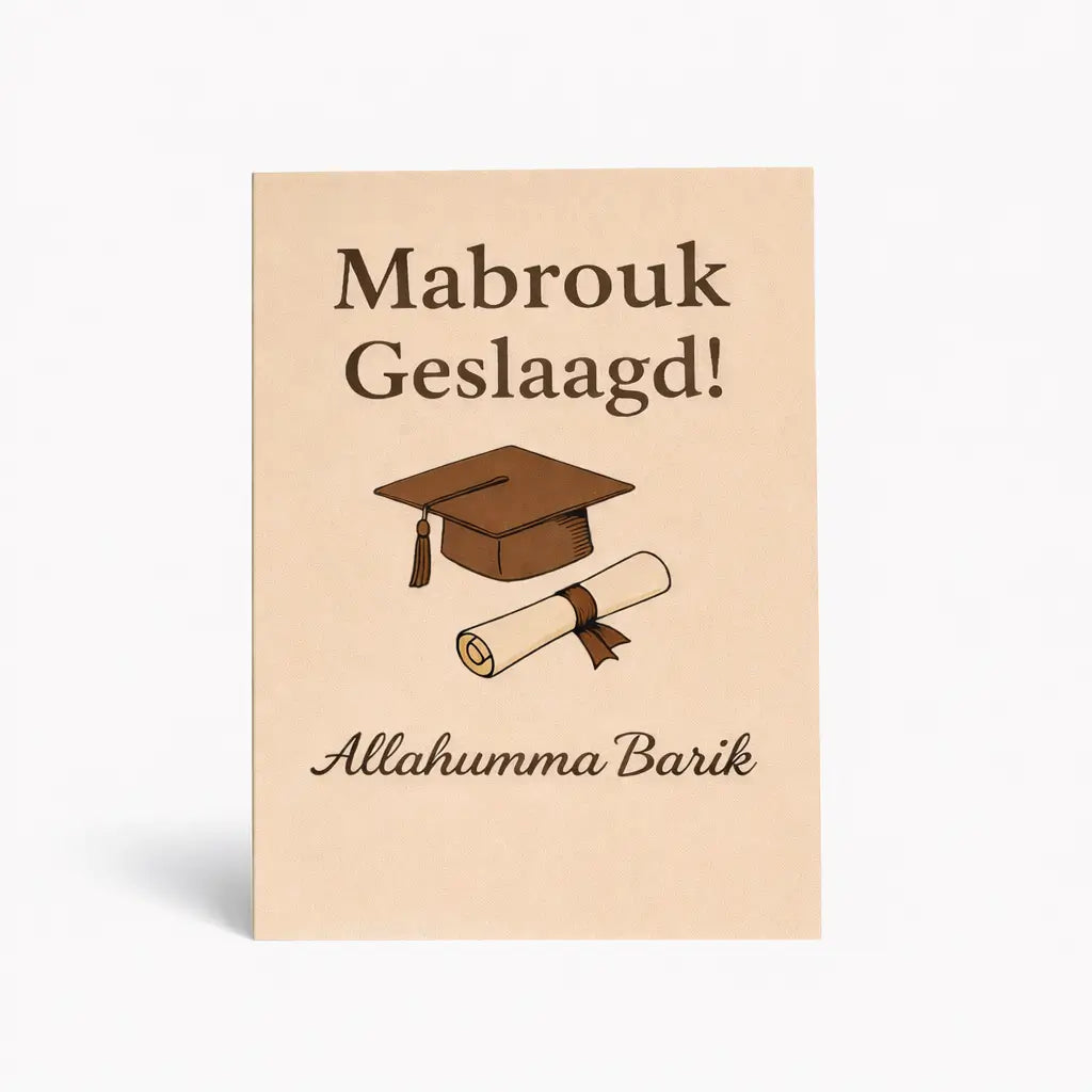 Mabrouk Geslaagd Wenskaart 