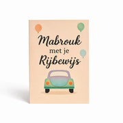Mabrouk met je Rijbewijs Wenskaart