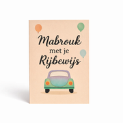 Mabrouk met je Rijbewijs Wenskaart – Luxe Felicitatiekaart voor een Nieuwe Mijlpaal