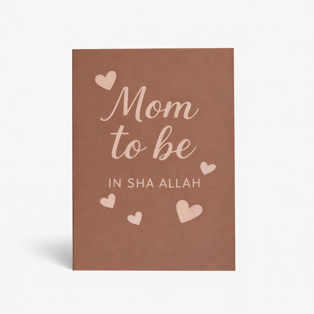 Mom to Be In Sha Allah Wenskaart – Luxe Felicitatiekaart voor Babyshower & Kraamfeest