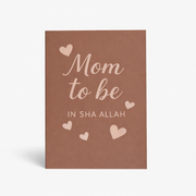 Mom to Be In Sha Allah Wenskaart – Luxe Felicitatiekaart voor Babyshower & Kraamfeest