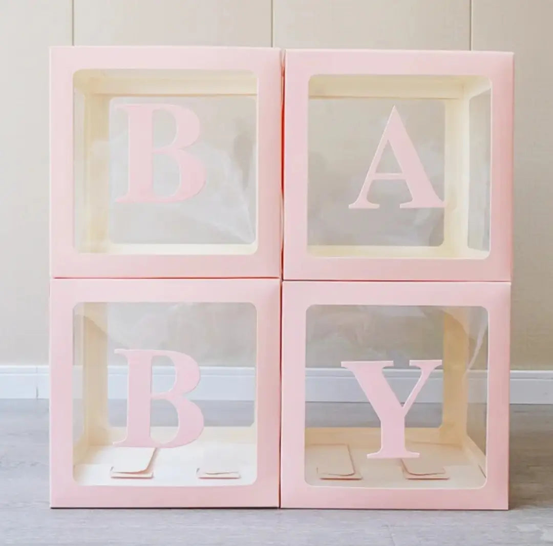 Roze BABY Decoratieboxen 