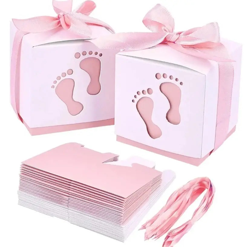 Roze Cadeaudoosjes Babyvoetjes