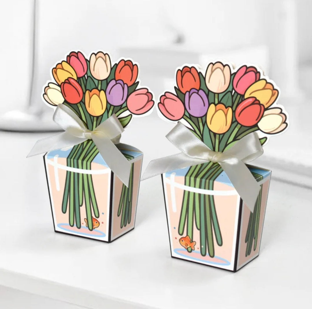 5 Tulpen Cadeaudoosjes – Fleurige Bedankjes voor Elke Gelegenheid!