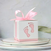 25 Roze Cadeaudoosjes Babyvoetjes – Baby Shower & Geboorte Decoratie Meisje