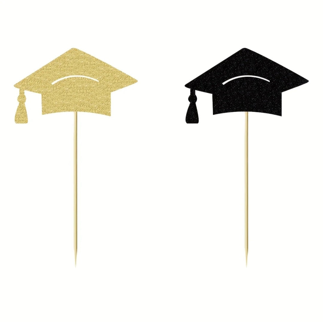12 Graduation Cupcake Toppers – Feestelijke Decoratie voor Afstudeerfeest