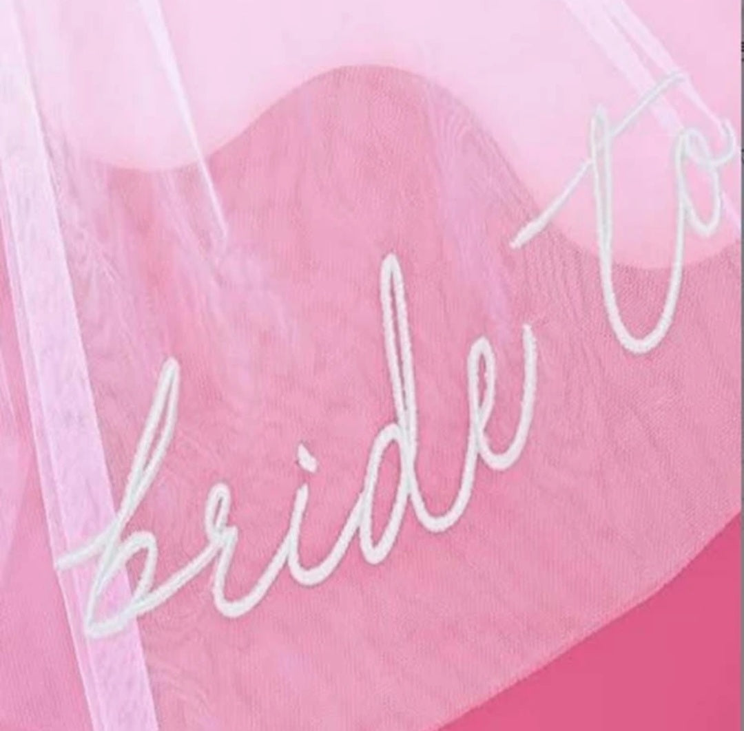 Bride to Be Sluier – Witte Bruidssluier voor Vrijgezellenfeest