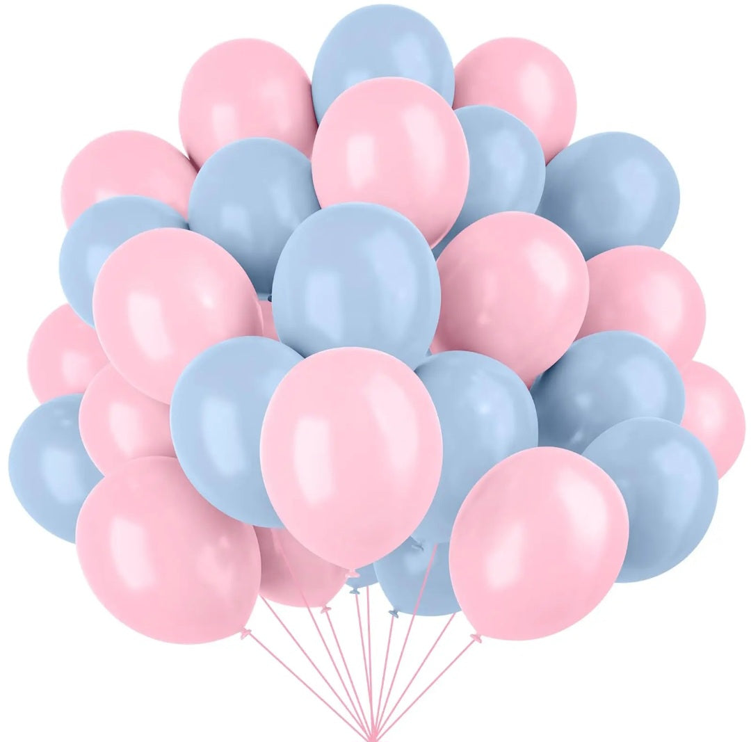 Ballonnen Set – Roze & Blauw – 30 Stuks Feestdecoratie