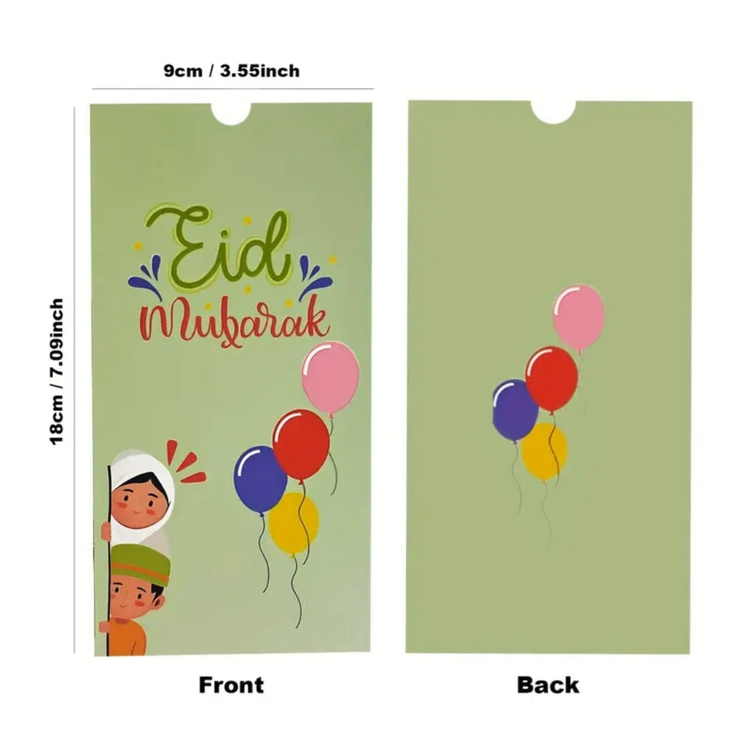 Eid Mubarak Geldcadeau Enveloppen – Set van 12 Stuks