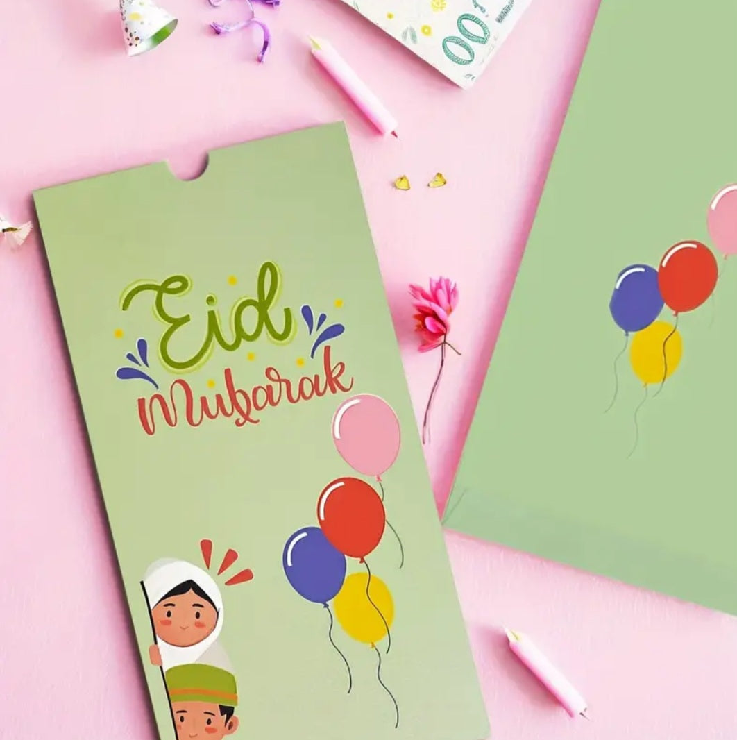 Eid Mubarak Geldcadeau Enveloppen – Set van 12 Stuks