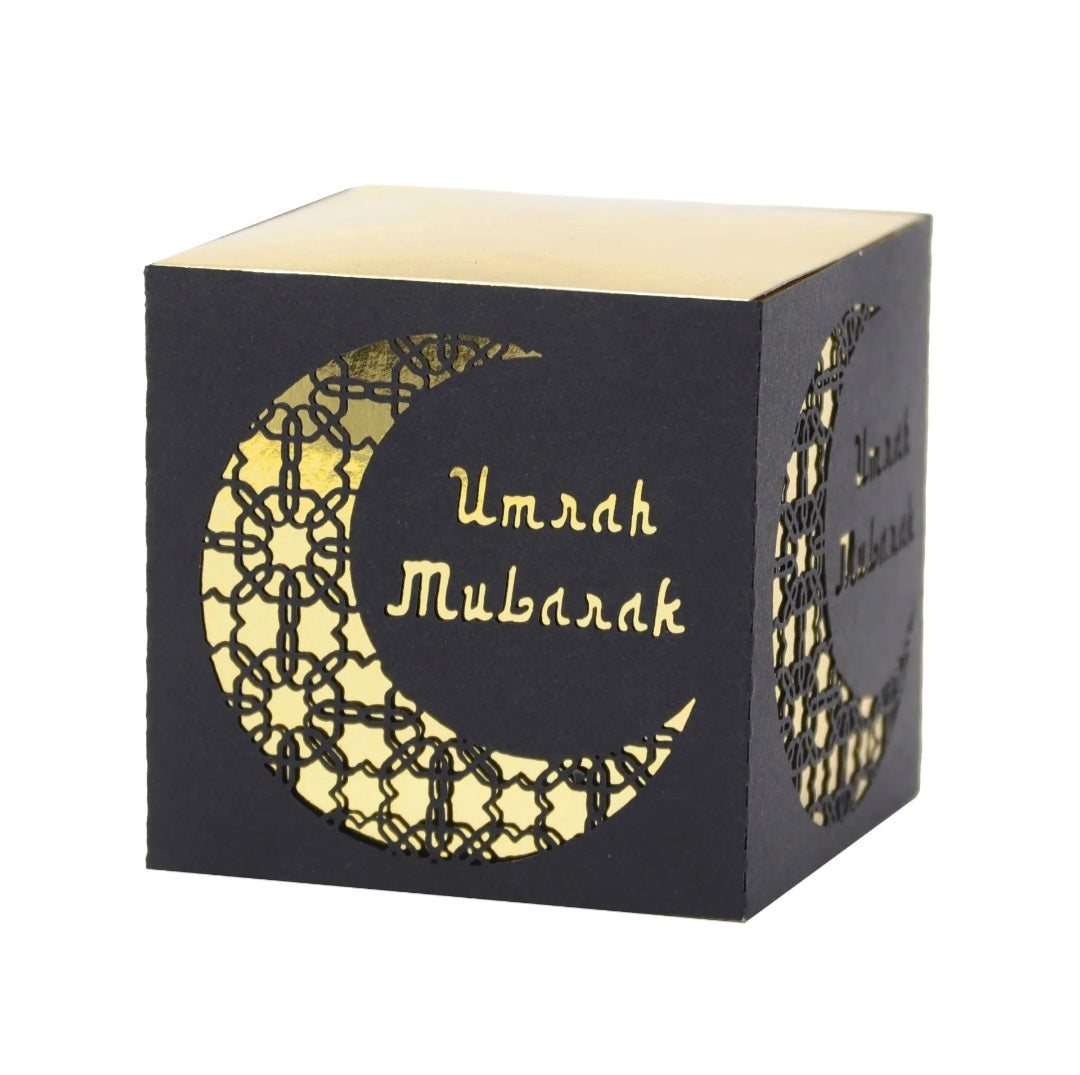 10 Zwartgouden Umrah Mubarak Cadeaudoosjes – Luxe Bedankjes voor Umrah Vieringen!
