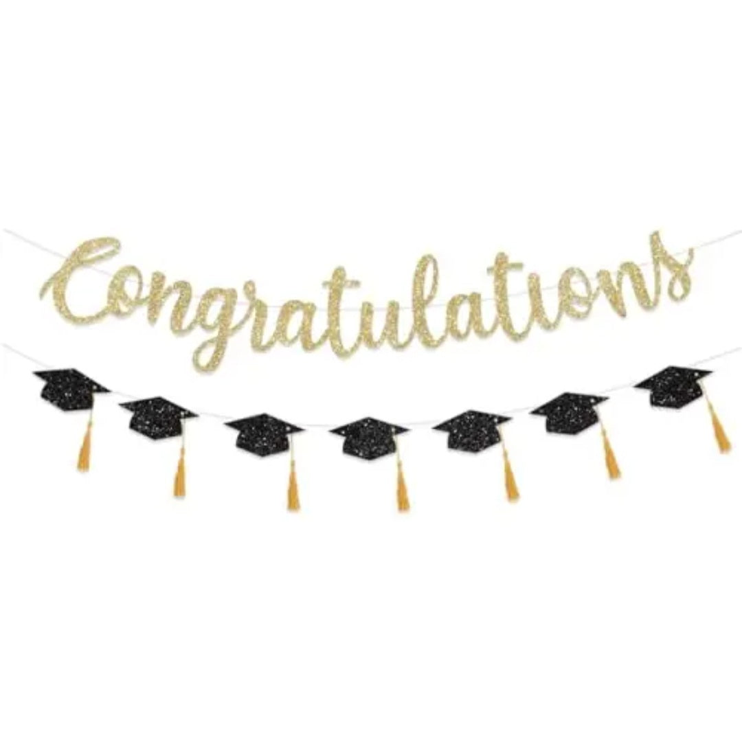 2-Delige Set Graduation Slingers – Congratulations & Afstudeerhoedjes