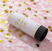 Confetti Shooter – Set van 3 Witte Party Poppers met Gouden Accenten