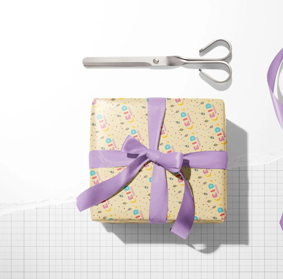 Eid Cadeaupapier – Luxe Inpakpapier met Feestelijk Design (50 x 70 cm)