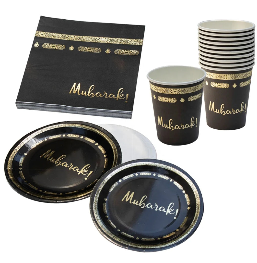 Umrah/Hajj Mubarak Feestservies – Complete Luxe Set