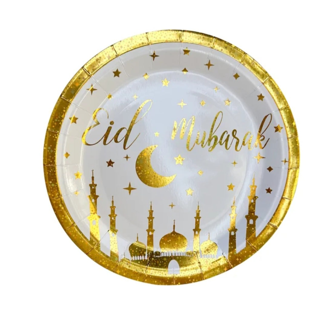 Eid Mubarak Feestservies – Luxe Wit-Goud Design