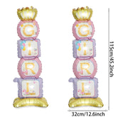 Grote Ballonpilaar “GIRL” – Babyshower & Gender Reveal Decoratie