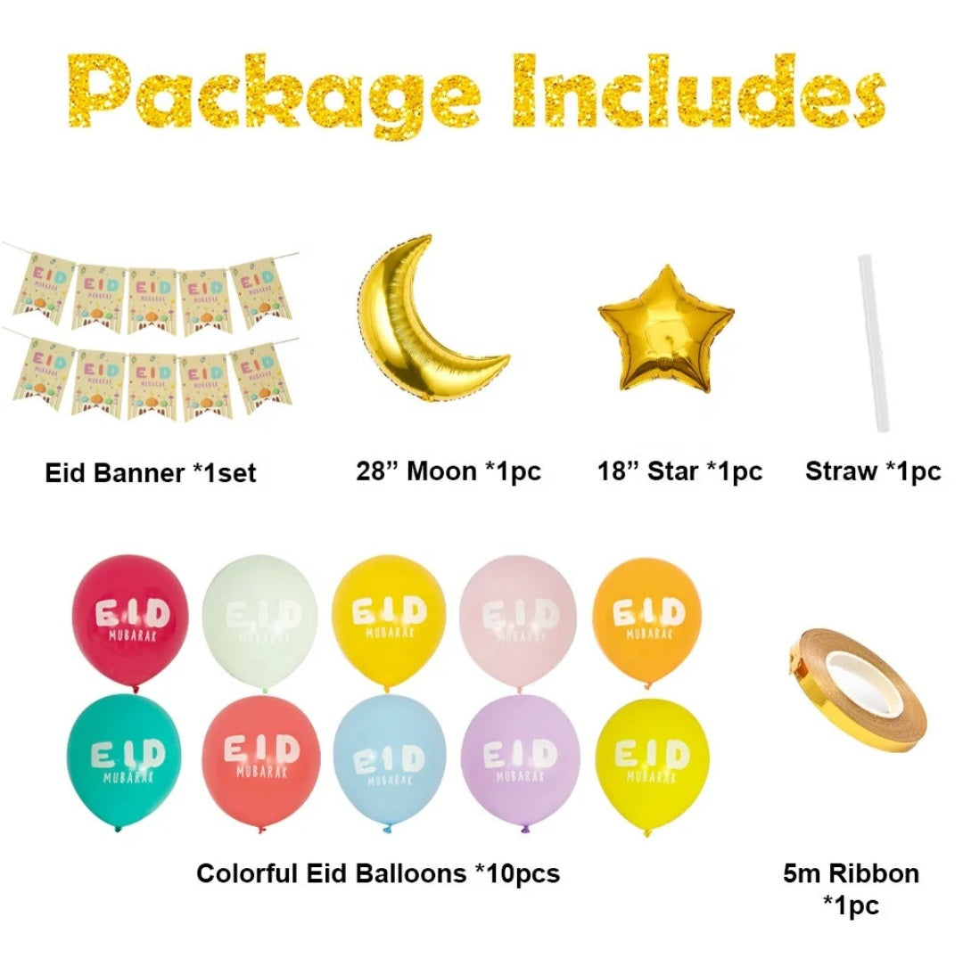 Eid Mubarak Decoratieset – Compleet Feestpakket