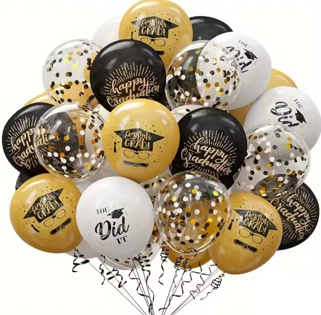 Graduation Ballonnenset – 16 stuks (4 van iedere soort)