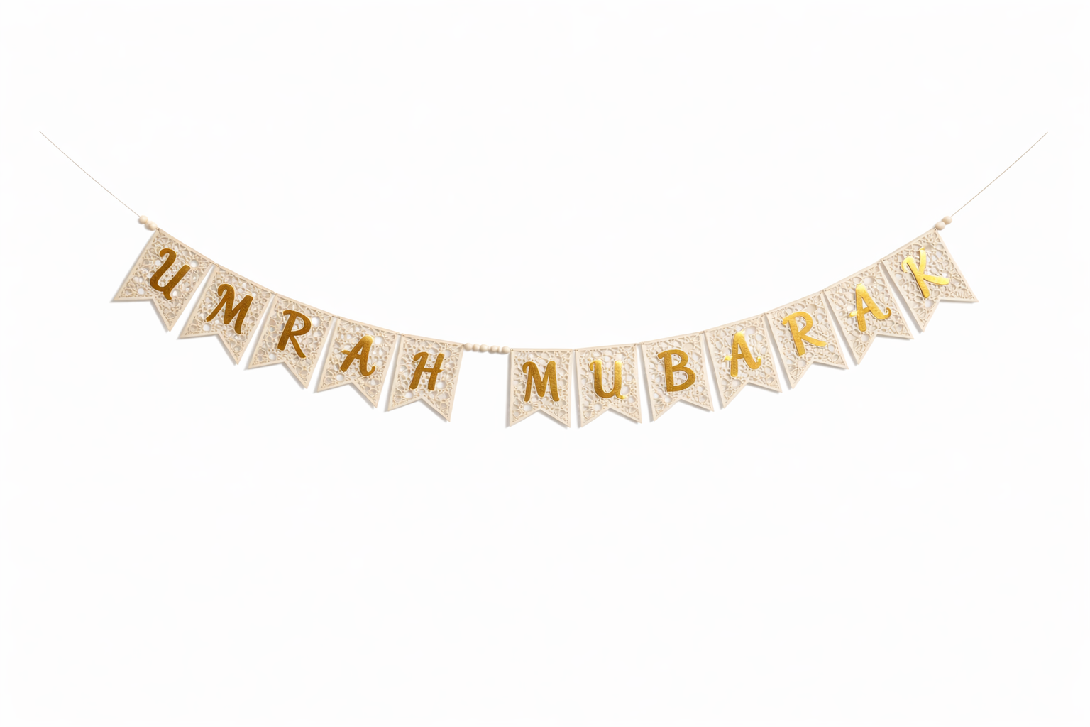 Umrah Mubarak Houten Banner – Stijlvolle Decoratie voor Hajj-feest (Copy)